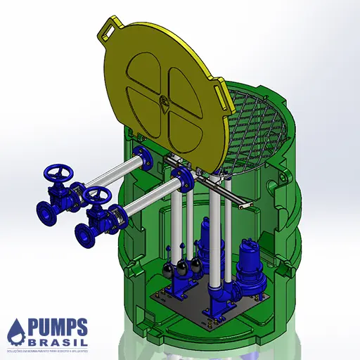 Estação de Esgoto Compacta Flygt