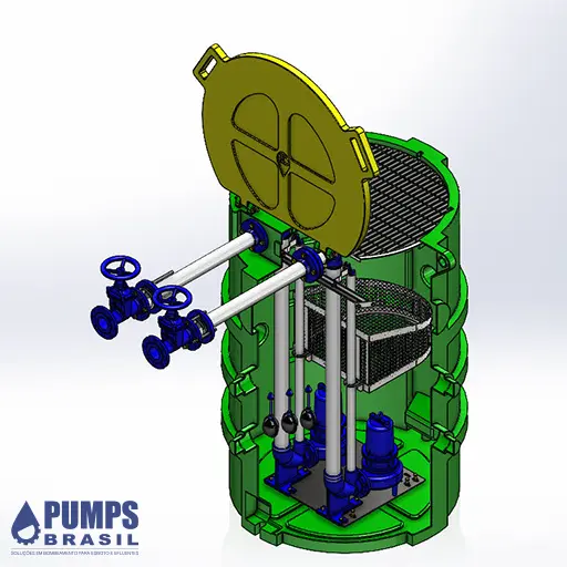 Estação de Esgoto Compacta Flygt